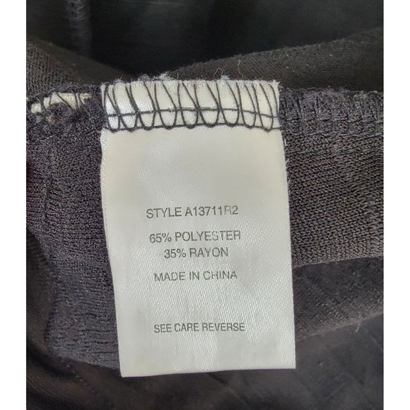 Aster by Firmiana XL Cardigan Black White Sleeveless Open Front Distressed Flowy - Picture 5 of 7